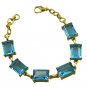 Riyo A Blue Topaz Cz 18kt Gold Plated Sale Priced Bracelet W 7.5in Gpbrabtcz-92