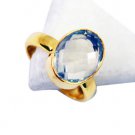 Green Amethyst 18kt Y Gold Plating Finger Armor Ring