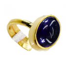 Amethyst Base Matel Birthstones Ring