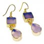 Riyogems Rose Quartz 18c Gold Plated Gems Jewellery L 2in Gperoq-68001