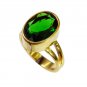 Emerald Cz 18 Kt Y Gold Plating Promise Ring
