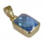 Riyo Blue  Gold Plated Blue Topaz CZ Pendant excellent indian handmade jewelry G