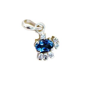 Riyo Blue Topaz Special Silver Jewellery Elephant Pendant L 0.7in Spbto-10026