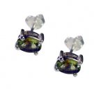 Riyo Peridot Oxidized Silver Jewelry Spring Hoop Earrings L 0.2in Seper-58042