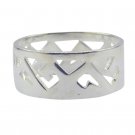 Riyo A Plain Alloy Silver Complex Ring Aspr110-0078