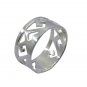 Riyo A Plain Alloy Silver Complex Ring Aspr110-0078