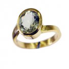 Riyo Green Amethyst 18-Kt Gold Plated Thumb Ring Sz 8 Gprgam8-28076