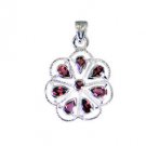 Riyo Garnet Plain Silver Jewellery Aurora Pendant L 1.2in Spgar-26115