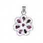 Riyo Garnet Plain Silver Jewellery Aurora Pendant L 1.2in Spgar-26115
