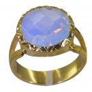 Riyo Purple Gold Plated Fire Opal CZ Ring well-favoured handmade jewelry from in