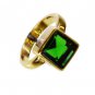 Emerald Cz 18 Ct Gold Plated Bridal Rings