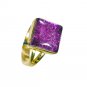Sunstone 18-Kt Y Gold Plated Aqiq Ring