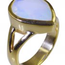 Riyo Purple Gold Plated Fire Opal CZ Ring dainty handmade contemporary GPRFOCZ60
