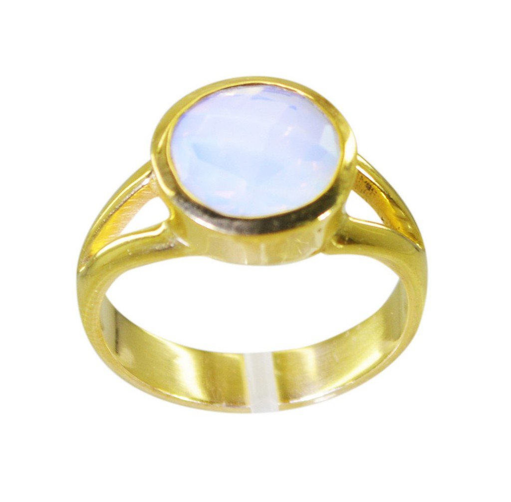 Riyo Purple Gold Plated Fire Opal CZ Ring sightly handmade jewellery designs GPR