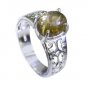 Riyo Tourmaline Daisy Silver Jewellery Sports Ring Sz 7 Srtou7-84113