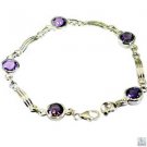 Riyo Amethyst Beautiful Jewellery Designer Silver Bracelet L 7.5in Sbraame-2009