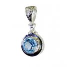 Riyo Blue Topaz Tribal Silver Jewellery 925 Silver Pendant L 1.2in Spbto-10036