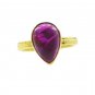 Riyo Dichroic Glass 18kt Gold Plated Flirty Ring Gprdgl70-22014