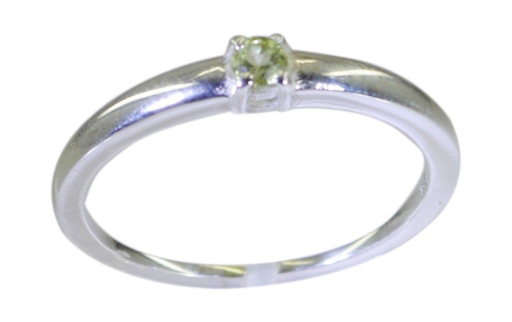 Riyo Green 925 sterling silver Peridot Ring statuesque gemstone jewelry designs