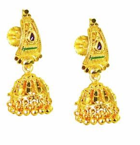 Riyo Plain Gold Plated Plain Earring cute handmade western jewelry GPEJHU-120039