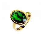 Riyo Emerald Cz 18k Gold Plating Nice Ring Sz 6 Gpremcz6-96005