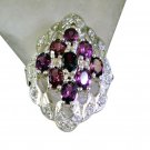 Riyo Garnet Childrens Silver Jewellery Class Ring Sz 7.5 Srgar7.5-26142