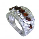 Riyo Garnet Wholesale Silver Jewellery India Classic Day Rings Jewellery Sz 7 Sr