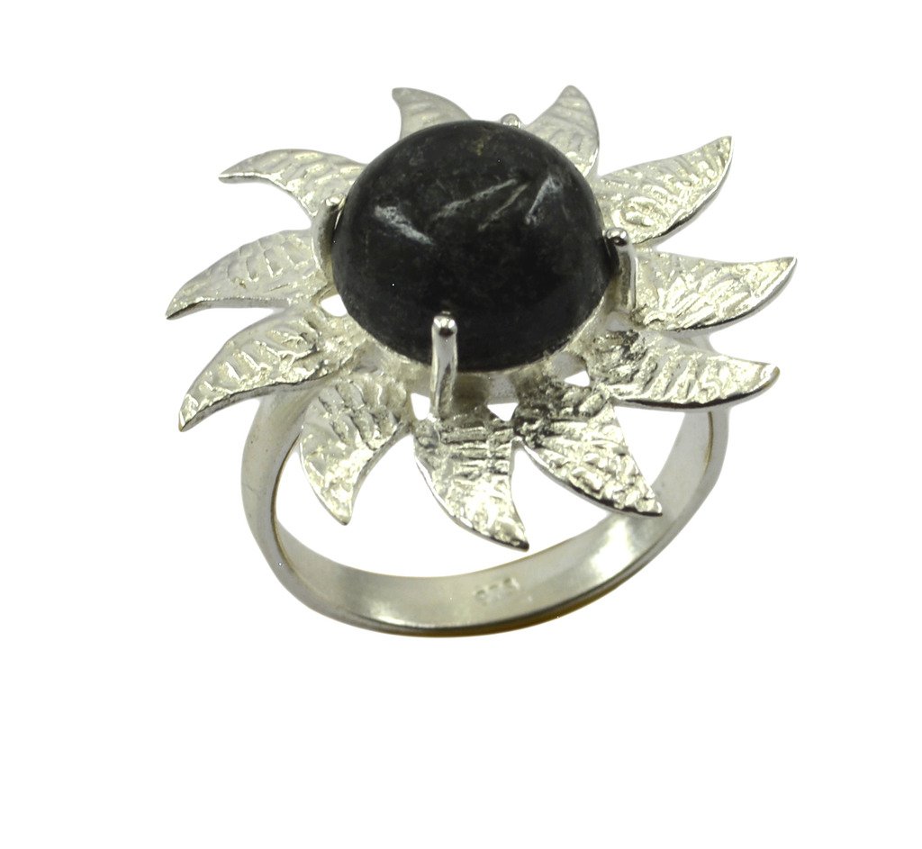 Riyo   Gemstone Alloy Silver Clustered Ring Aspr100-0002