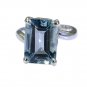 Riyo Blue Topaz Handmade Silver Jewelry Twisted Silver Ring Sz 6.5 Srbto6.5-1001