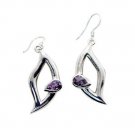 Riyo Amethyst Fine Silver Jewellery Dangling Earring L 2in Seame-2049