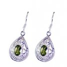 Riyo Peridot Silver Gemstone Jewelry Silver Earring Wires L 1.3in Seper-58062