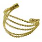 Riyo A Plain 18kt Gold Plated Slip On Bangle W 2in Gppban-120010