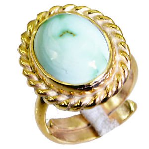 Riyo Turquoise 18kt Y Gold Plating Engagement Ring Sz 6.5 Gprtur6.5-82043