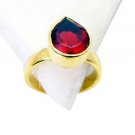Riyo Ruby Cz Gold Plated India Rosary Ring Jewelry Sz 7 Gprrucz7-104015