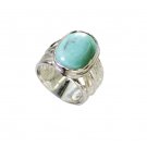 Riyo Turquoise Silver Jewelry Silver Eternity Ring Sz 7.5 Srtur7.5-82033
