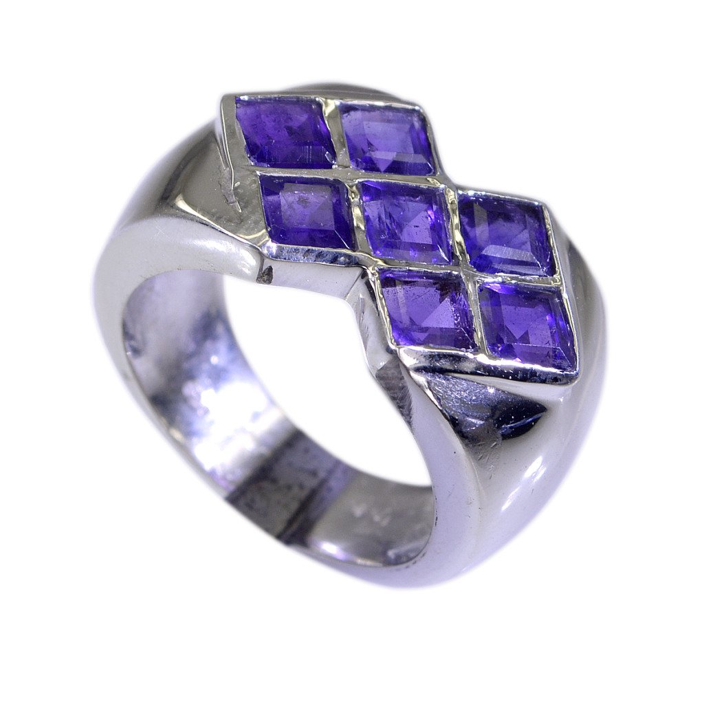 Riyo Amethyst Silver Prom Jewellery Ring Silver Sz 6.5 Srame6.5-2024