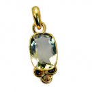 Riyogems Lemon Quartz Gold Plated Jewellery Alligator Pendants L 1.5in Gpplqu-46