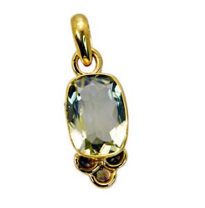 Riyogems Lemon Quartz Gold Plated Jewellery Alligator Pendants L 1.5in Gpplqu-46