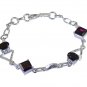 Riyo Red 925 sterling silver Garnet Bracelet enthralling handmade jewelry india