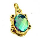 Riyogems Dichroic Glass Gold Plated Chandelier Pendants L 1.2in Gppdgl-22027