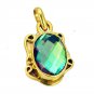 Riyogems Dichroic Glass Gold Plated Chandelier Pendants L 1.2in Gppdgl-22027