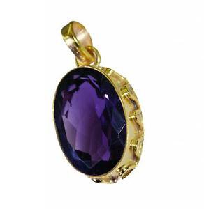 Riyogems Amethyst Wholesale Gold Plate Celtic Pendant L 1.2in Gppame-2018