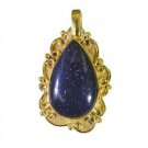 Riyogems Sunstone Indian Gold Plate Angel Pendant L 1.5in Gppsun-78003
