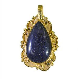 Riyogems Sunstone Indian Gold Plate Angel Pendant L 1.5in Gppsun-78003