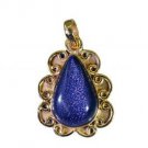 Riyogems Sunstone Gold Plated India Bypass Pendants L 1.5in Gppsun-78011