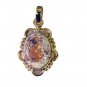Riyogems Picture Jasper Gold Polish Stackable Pendant L 1.7in Gppjas-40028