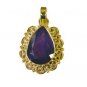 Riyogems Amethyst Gold Plated Designs Chevron Pendants L 1.2in Gppame-2021
