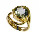Riyo Green Amethyst 18c Gold Plated Classic Day Rings Sz 5.5 Gprgam5.5-28063