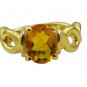 Riyo Golden Citrine Cz 18kt Gold Plated Shimmering Ring Gprcicz60-94037