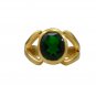 Riyo Green Emerald Cz 18kt Gold Plated Chunky Ring Gpremcz65-96155